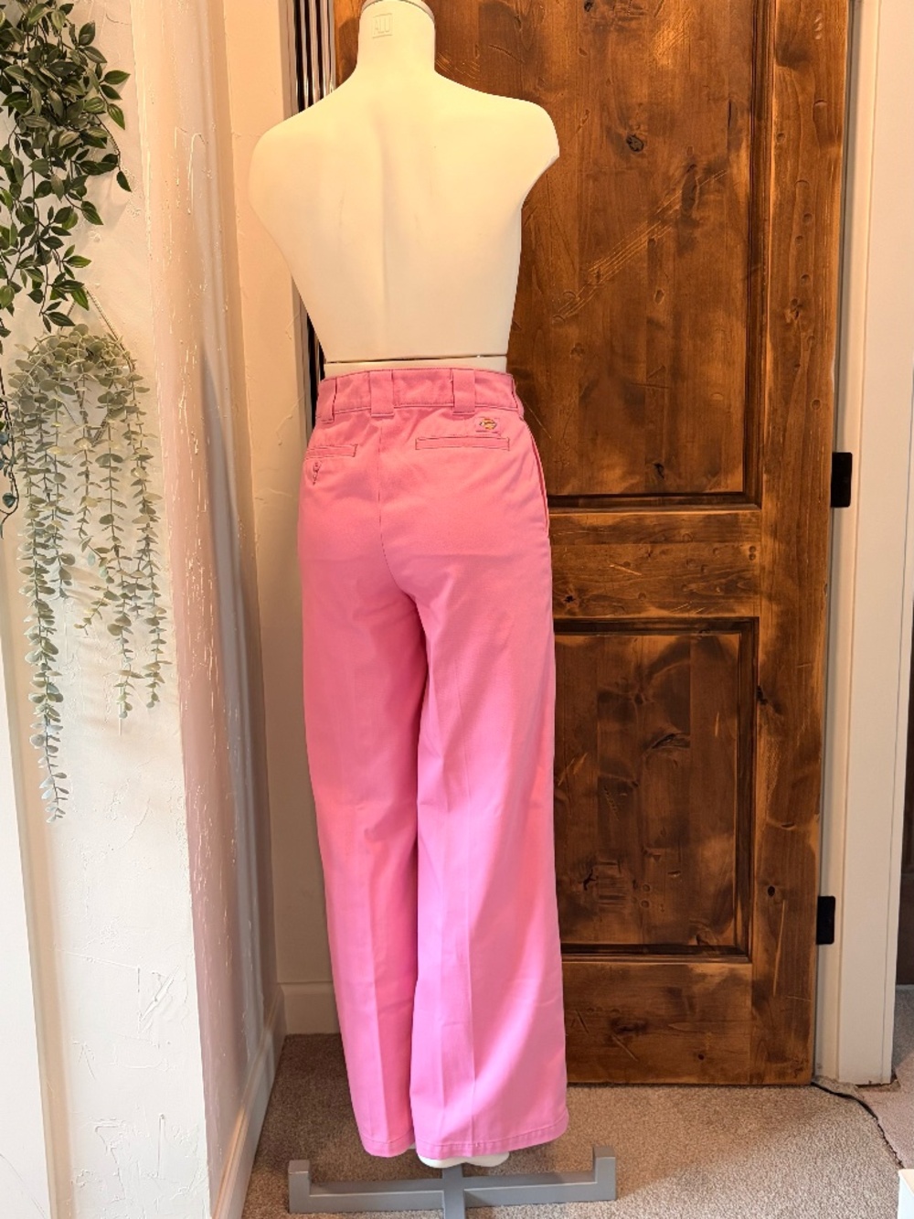 Dickies High‑Waisted Pink Workwear Pants – Size 4R